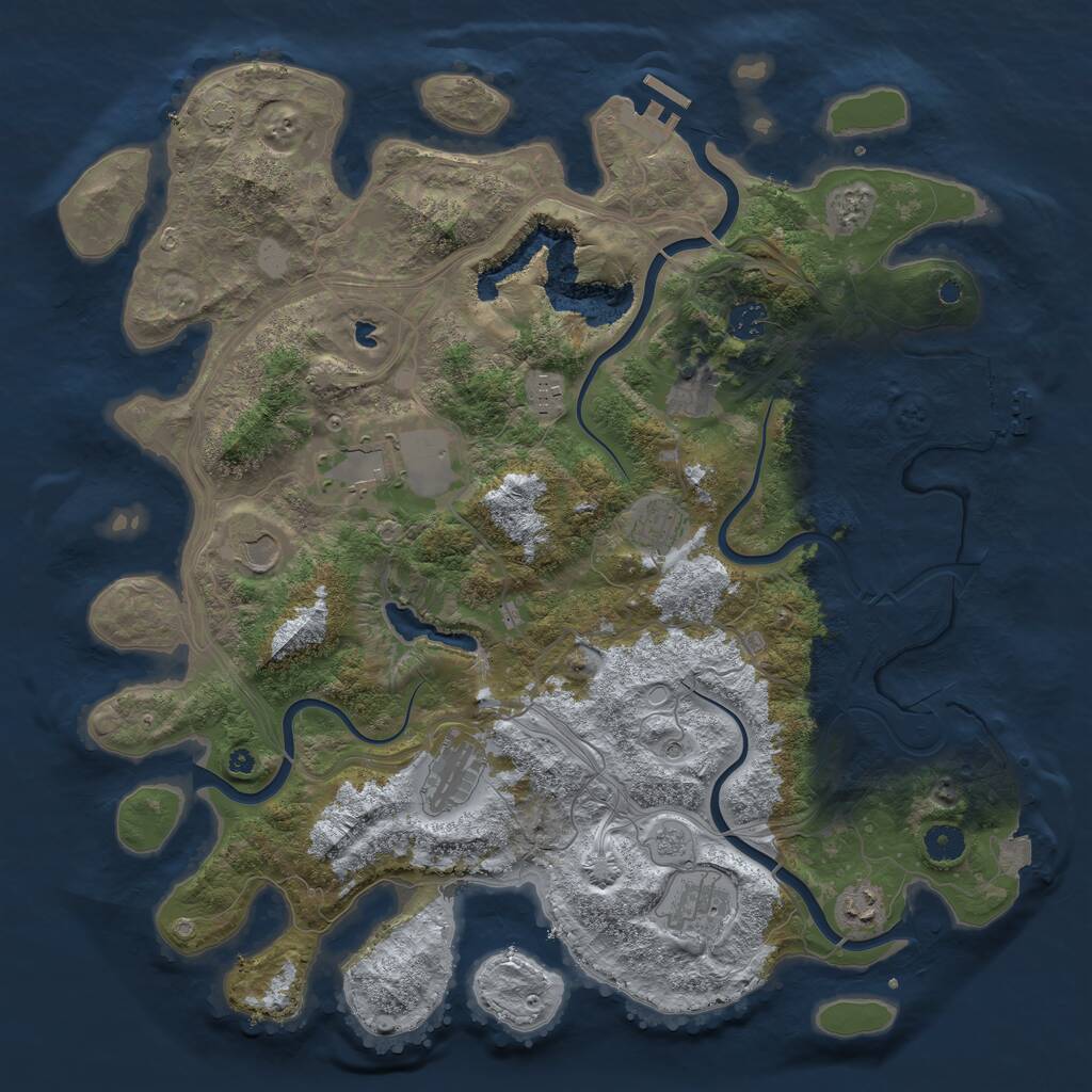 Rust Map: Procedural Map, Size: 4250, Seed: 514824, 15 Monuments