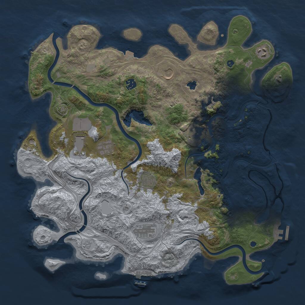 Rust Map: Procedural Map, Size: 4250, Seed: 2371, 15 Monuments