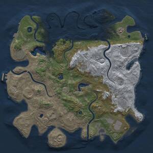 Thumbnail Rust Map: Procedural Map, Size: 4300, Seed: 1942012639, 16 Monuments