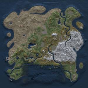 Thumbnail Rust Map: Procedural Map, Size: 4500, Seed: 881567888, 17 Monuments