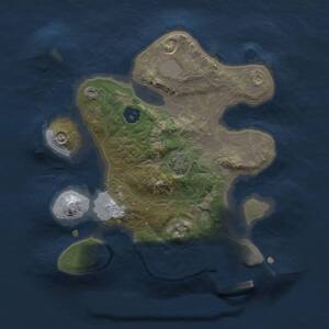Thumbnail Rust Map: Procedural Map, Size: 2000, Seed: 1598025069, 3 Monuments