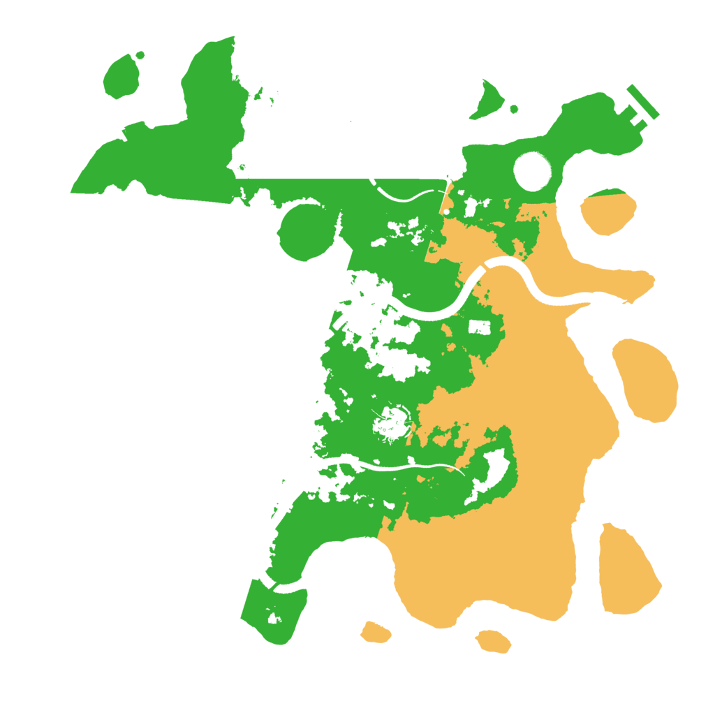 Biome Rust Map: Procedural Map, Size: 3500, Seed: 96892606