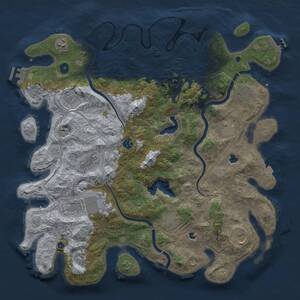 Thumbnail Rust Map: Procedural Map, Size: 4500, Seed: 367202544, 17 Monuments