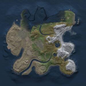 Thumbnail Rust Map: Procedural Map, Size: 2500, Seed: 919536483, 8 Monuments
