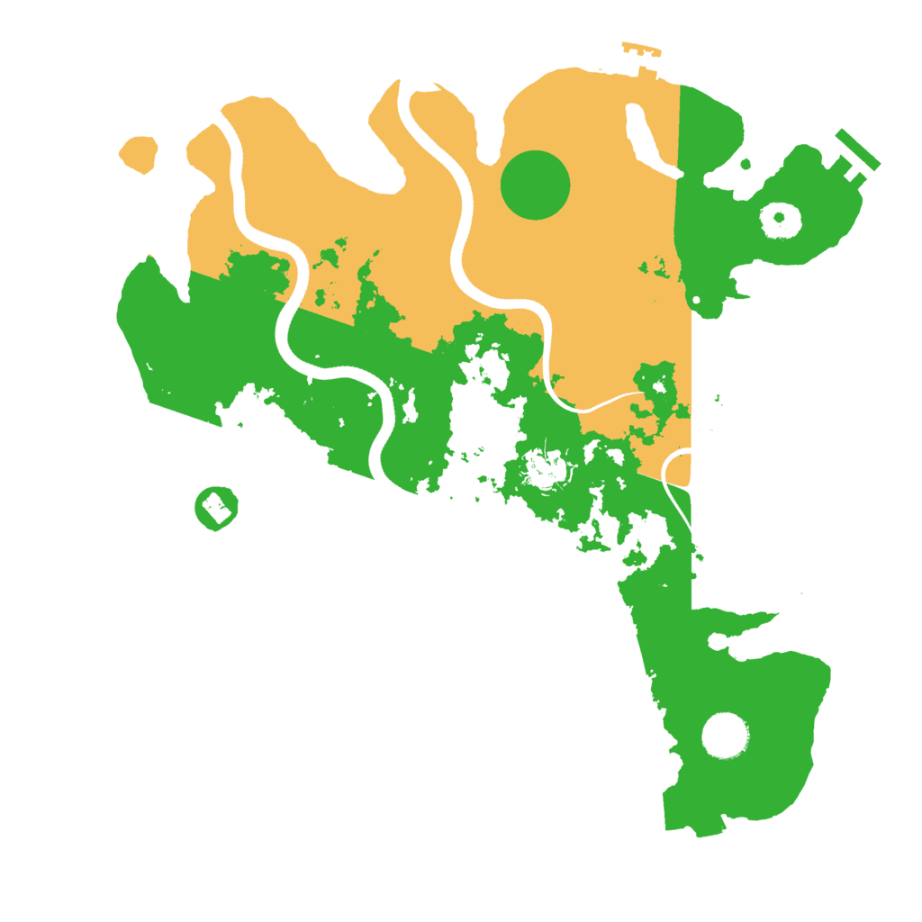Biome Rust Map: Procedural Map, Size: 3500, Seed: 155504525