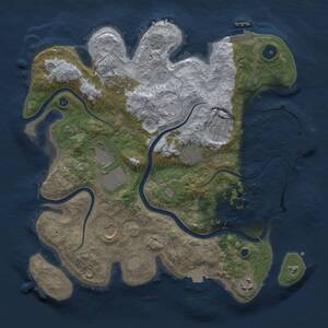 Thumbnail Rust Map: Procedural Map, Size: 3500, Seed: 37334543, 13 Monuments
