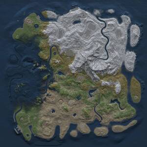 Thumbnail Rust Map: Procedural Map, Size: 5000, Seed: 953864605, 16 Monuments