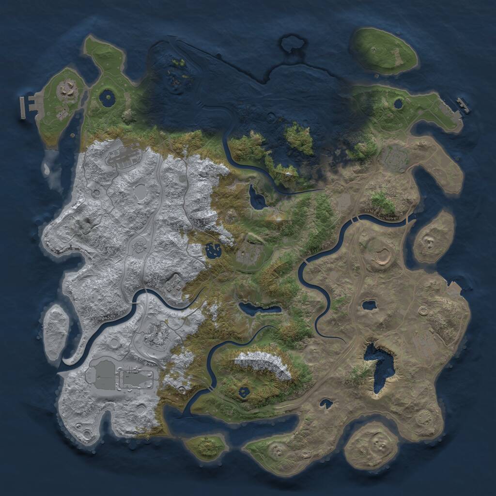 Rust Map: Procedural Map, Size: 4500, Seed: 15473, 17 Monuments