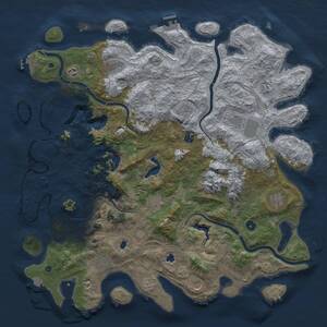Thumbnail Rust Map: Procedural Map, Size: 5000, Seed: 48312246, 17 Monuments
