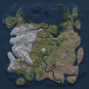 Thumbnail Rust Map: Procedural Map, Size: 4000, Seed: 1562616752, 16 Monuments