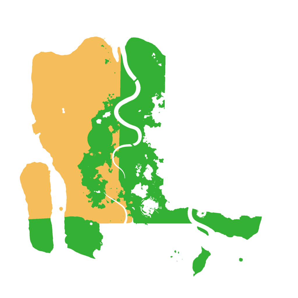 Biome Rust Map: Procedural Map, Size: 3200, Seed: 54364029