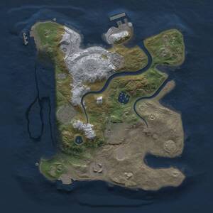 Thumbnail Rust Map: Procedural Map, Size: 2700, Seed: 1785412919, 11 Monuments
