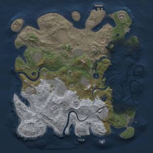 Thumbnail Rust Map: Procedural Map, Size: 3800, Seed: 49555175, 17 Monuments