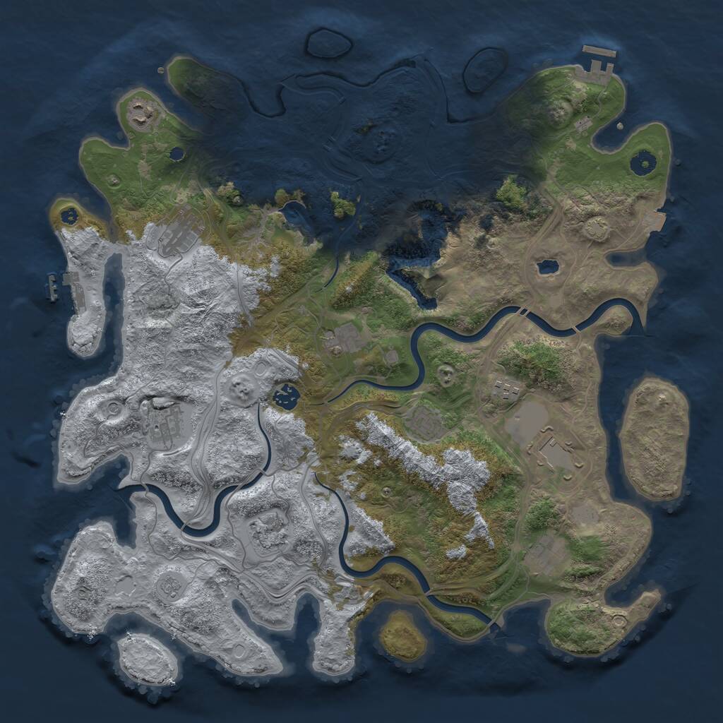Rust Map: Procedural Map, Size: 4350, Seed: 30072026, 16 Monuments