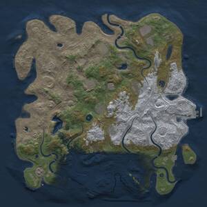 Thumbnail Rust Map: Procedural Map, Size: 4750, Seed: 2090761694, 17 Monuments