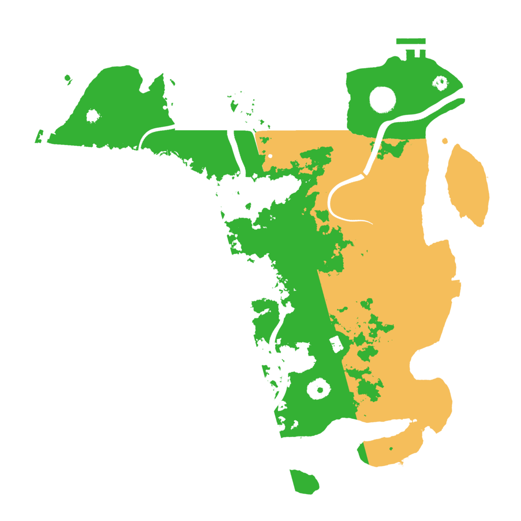 Biome Rust Map: Procedural Map, Size: 3600, Seed: 496777