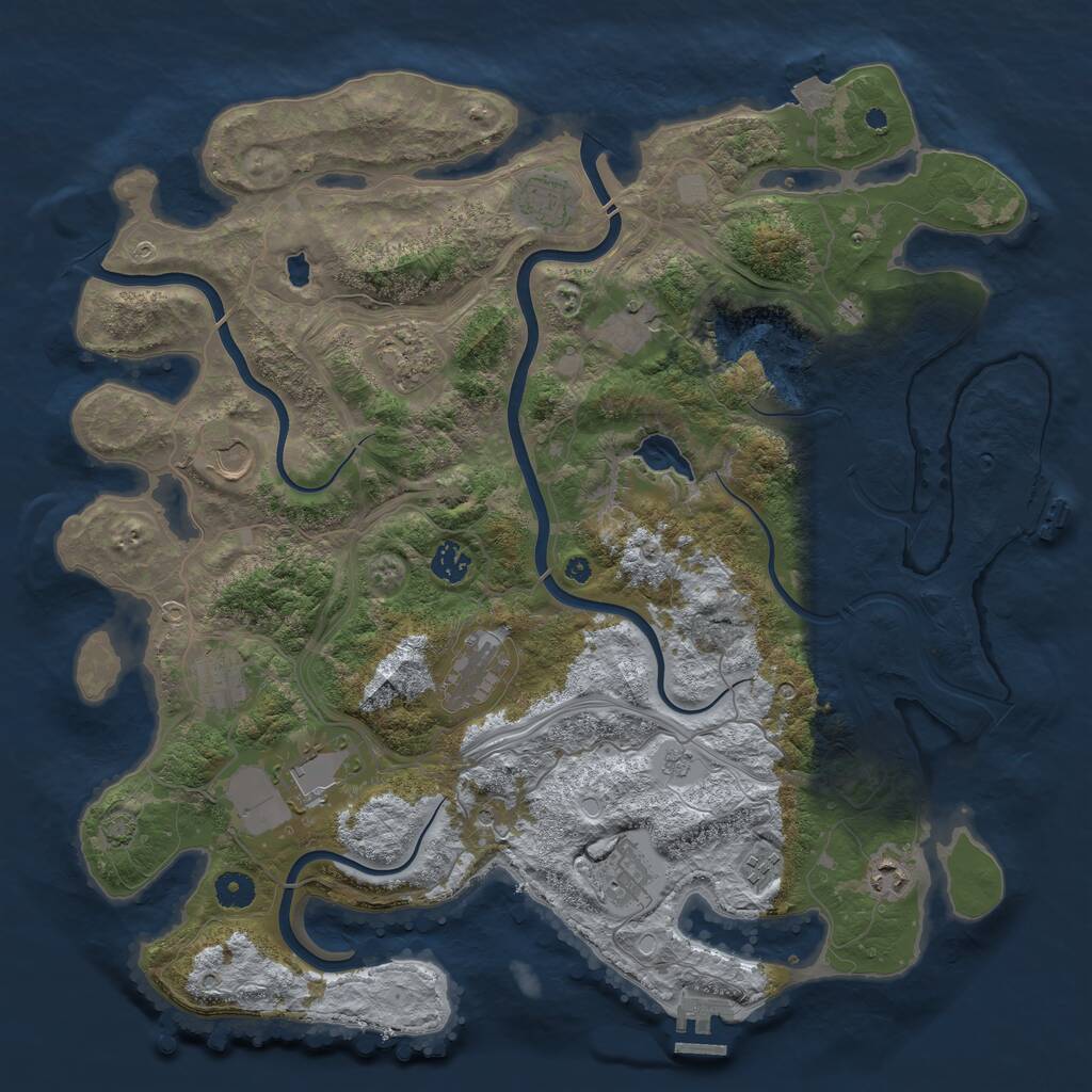 Rust Map: Procedural Map, Size: 4250, Seed: 300726, 17 Monuments