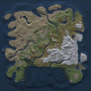 Thumbnail Rust Map: Procedural Map, Size: 4250, Seed: 863337627, 16 Monuments