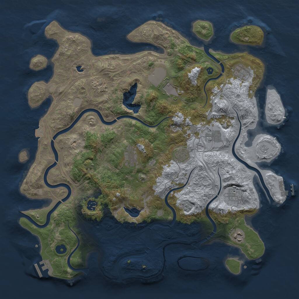 Rust Map: Procedural Map, Size: 4250, Seed: 1599978425, 16 Monuments