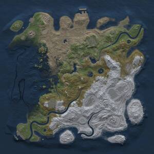 Thumbnail Rust Map: Procedural Map, Size: 4250, Seed: 908953863, 16 Monuments