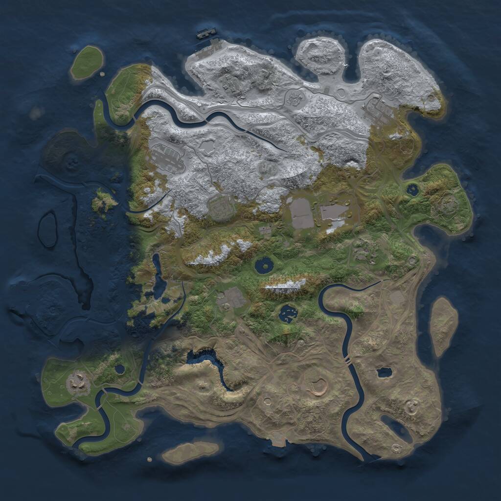 Rust Map: Procedural Map, Size: 4250, Seed: 1561991999, 16 Monuments
