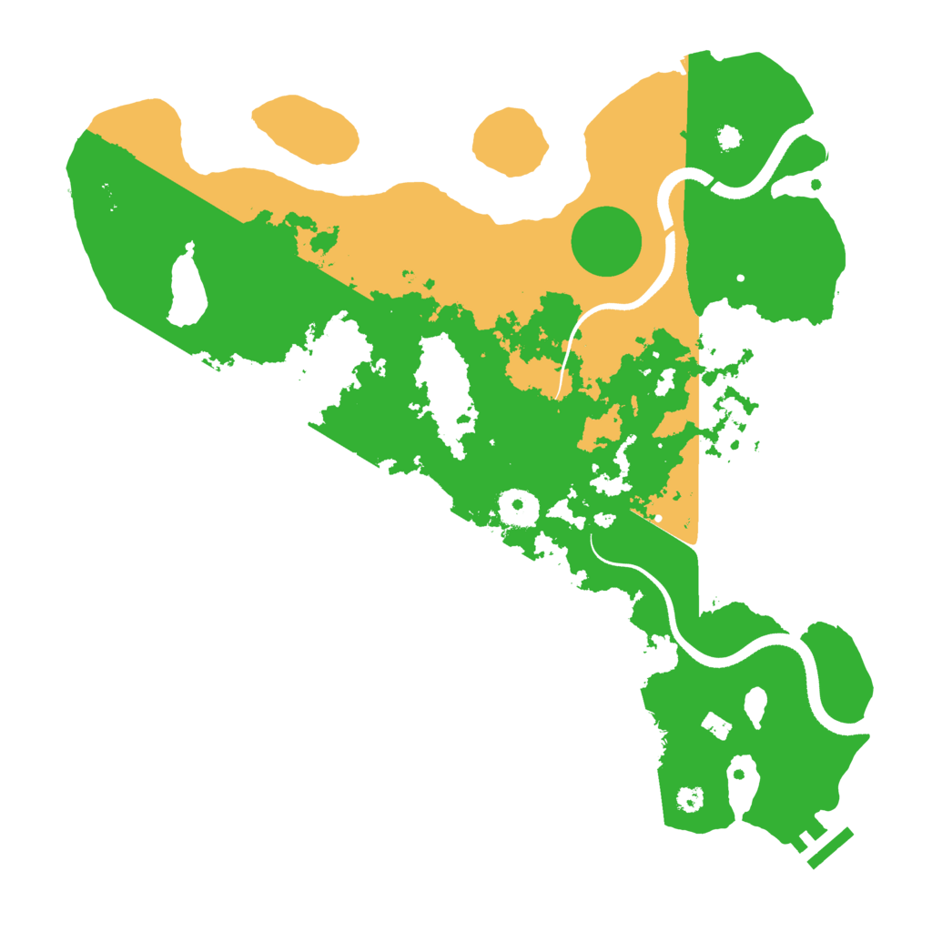 Biome Rust Map: Procedural Map, Size: 3500, Seed: 5799412