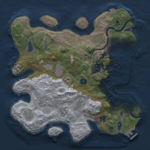 Thumbnail Rust Map: Procedural Map, Size: 3500, Seed: 5799412, 15 Monuments