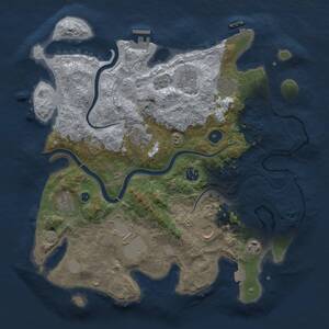 Thumbnail Rust Map: Procedural Map, Size: 3750, Seed: 281798845, 15 Monuments