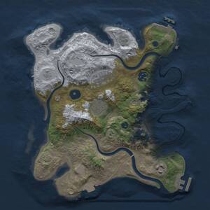 Thumbnail Rust Map: Procedural Map, Size: 3000, Seed: 1353881184, 11 Monuments