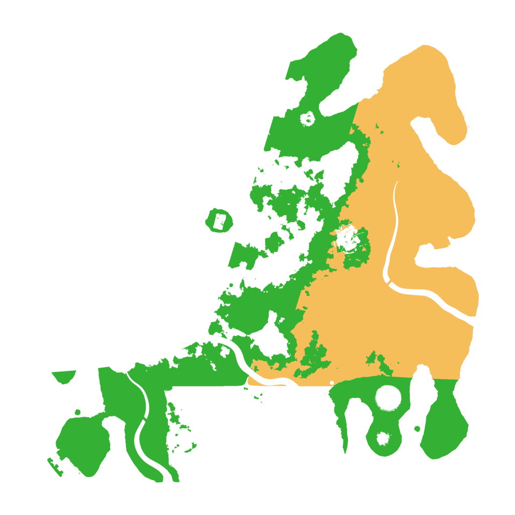 Biome Rust Map: Procedural Map, Size: 3550, Seed: 627467674