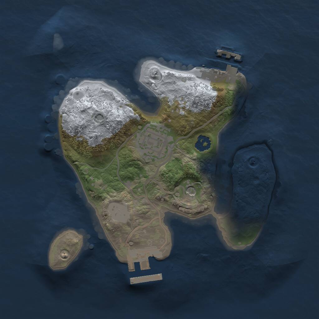 Rust Map: Procedural Map, Size: 2000, Seed: 971804146, 5 Monuments