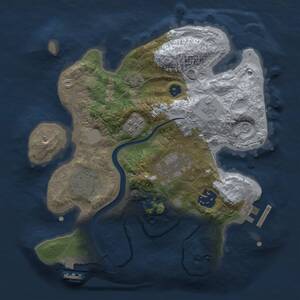 Thumbnail Rust Map: Procedural Map, Size: 2500, Seed: 634611491, 10 Monuments