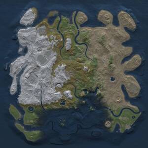 Thumbnail Rust Map: Procedural Map, Size: 4250, Seed: 201011348, 16 Monuments