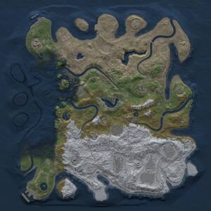Thumbnail Rust Map: Procedural Map, Size: 4050, Seed: 313079715, 15 Monuments