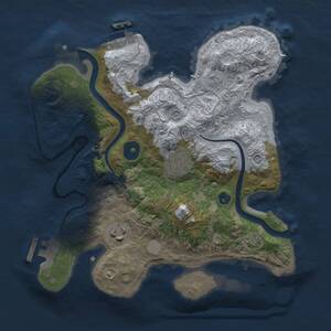 Thumbnail Rust Map: Procedural Map, Size: 2750, Seed: 2524, 9 Monuments