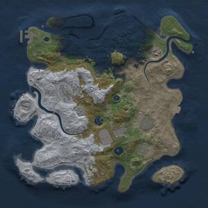 Thumbnail Rust Map: Procedural Map, Size: 3500, Seed: 1289914590, 13 Monuments