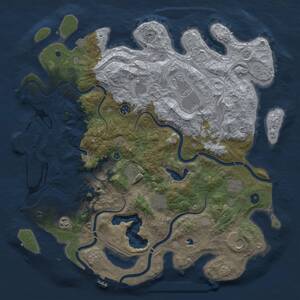 Thumbnail Rust Map: Procedural Map, Size: 4500, Seed: 1010954735, 18 Monuments