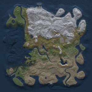 Thumbnail Rust Map: Procedural Map, Size: 4250, Seed: 84230546, 16 Monuments