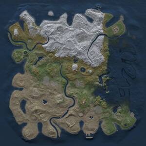 Thumbnail Rust Map: Procedural Map, Size: 4500, Seed: 1004772392, 17 Monuments