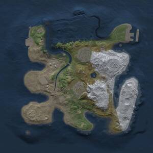 Thumbnail Rust Map: Procedural Map, Size: 2500, Seed: 275865337, 9 Monuments