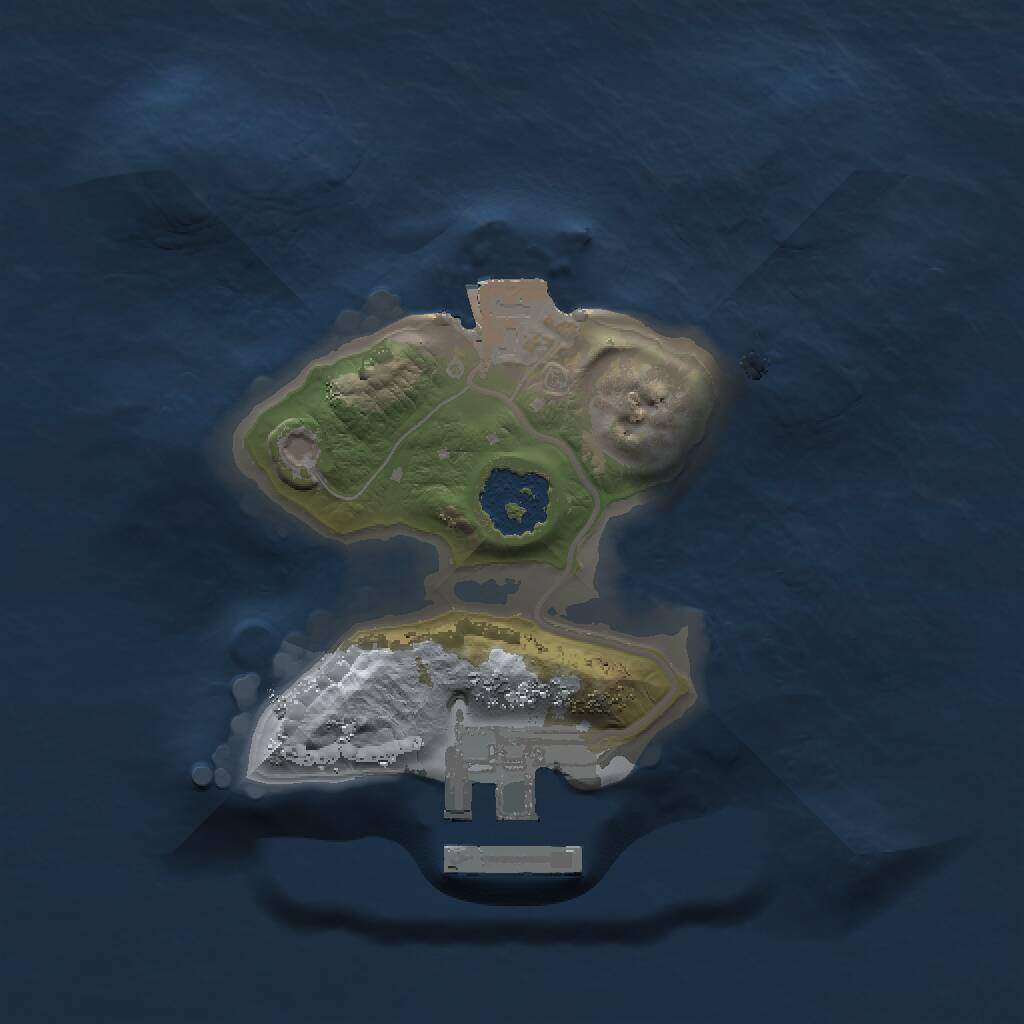 Rust Map: Procedural Map, Size: 1500, Seed: 1982479810, 2 Monuments