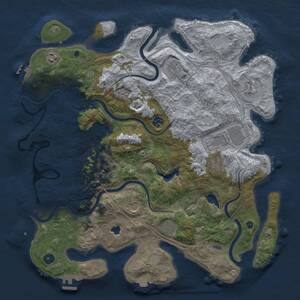 Thumbnail Rust Map: Procedural Map, Size: 4250, Seed: 813739962, 16 Monuments