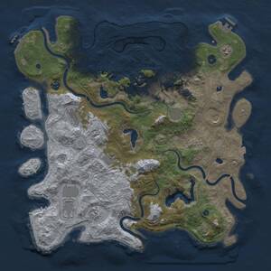 Rust Map: Procedural Map, Size: 4500, Seed: 576856967, 16 Monuments