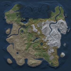 Thumbnail Rust Map: Procedural Map, Size: 4000, Seed: 2469952, 16 Monuments