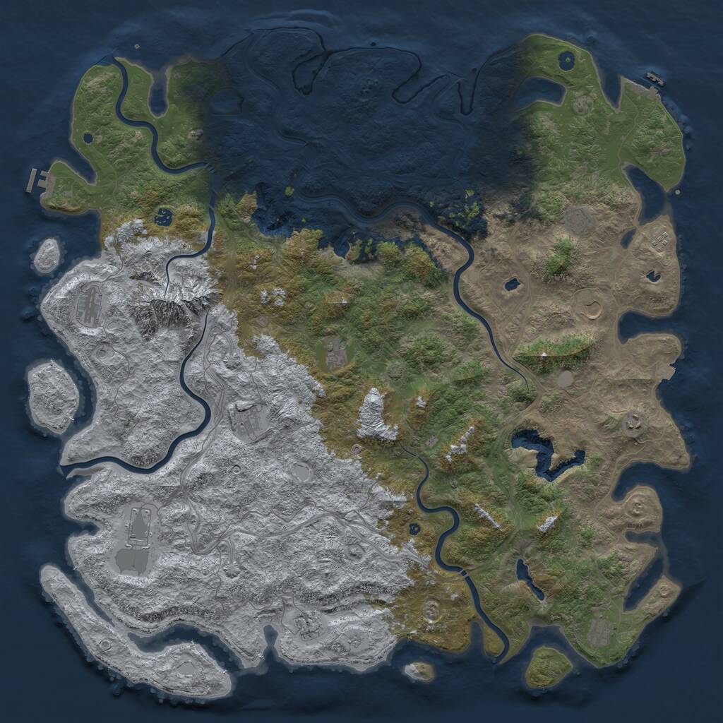 Rust Map: Procedural Map, Size: 6000, Seed: 1741526984, 17 Monuments