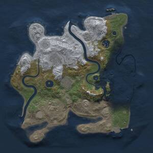 Thumbnail Rust Map: Procedural Map, Size: 3000, Seed: 1424021232, 11 Monuments