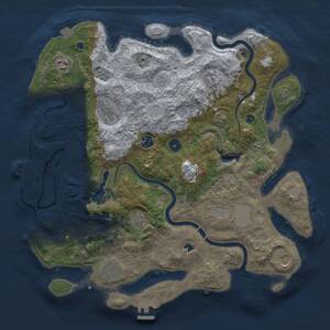 Thumbnail Rust Map: Procedural Map, Size: 4000, Seed: 2109978376, 15 Monuments