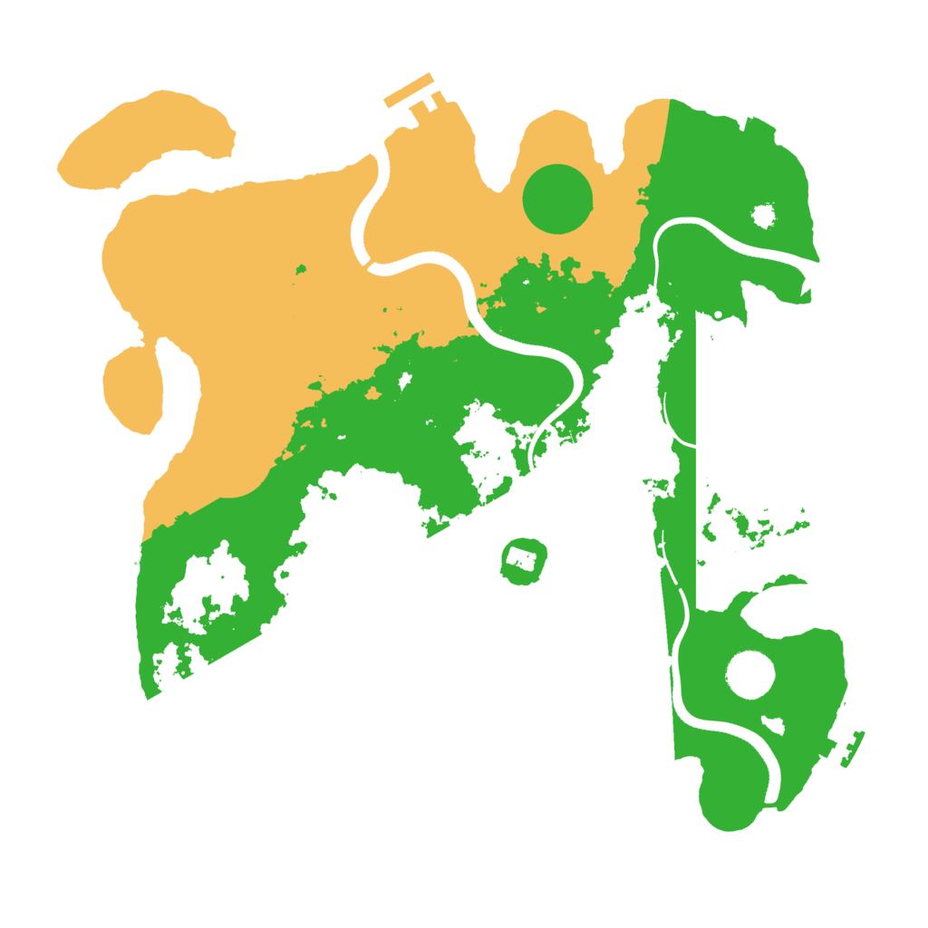 Biome Rust Map: Procedural Map, Size: 3500, Seed: 551609095