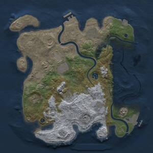 Thumbnail Rust Map: Procedural Map, Size: 3500, Seed: 551609095, 15 Monuments