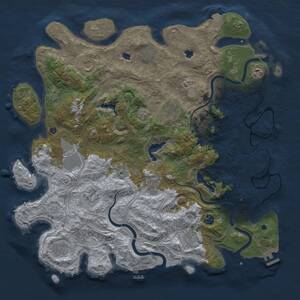 Thumbnail Rust Map: Procedural Map, Size: 4500, Seed: 210094413, 17 Monuments